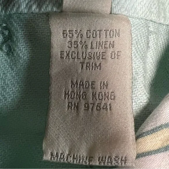 J. Jill Cotton Blend Seafoam Green Button Down Jacket M - Picture 6 of 8